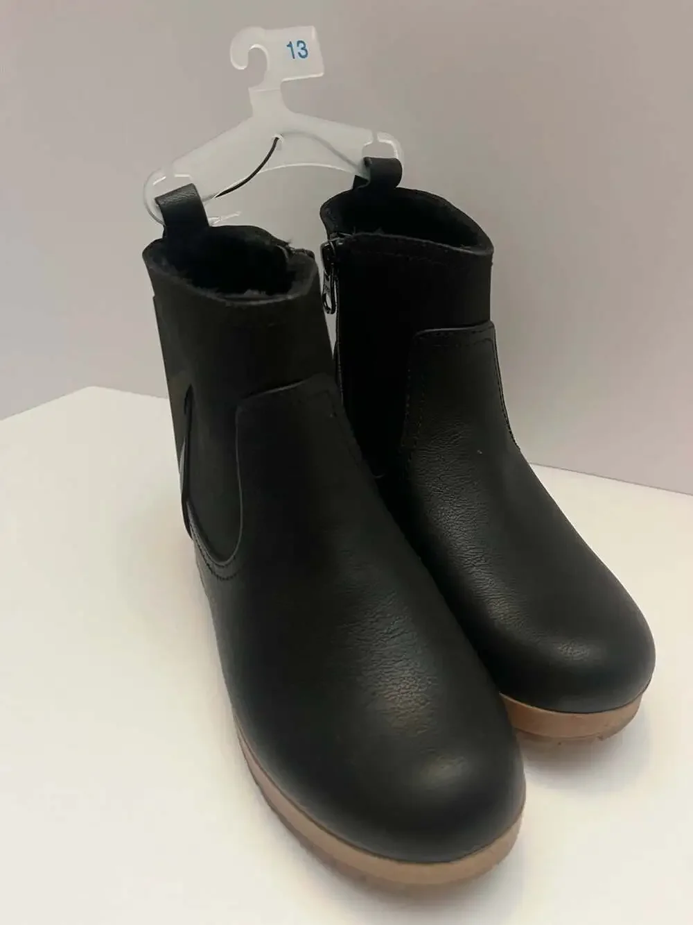 Target Cat & Jack Tinsley Black Faux Leather Zipper Ankle Boots